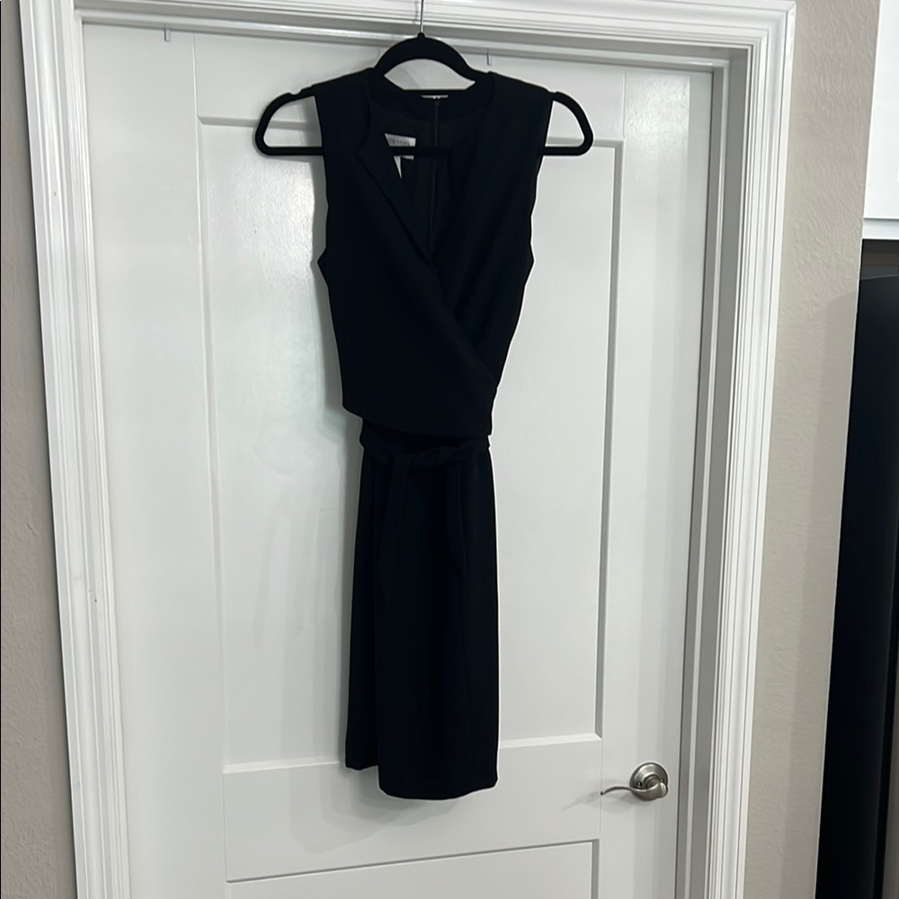 Jones New York Blue Sheath Midi Dress V-Neck Sleeveless